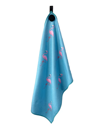 Serviette de golf, flamant rose