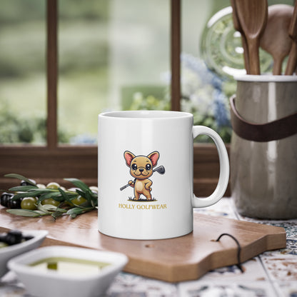 Kaffeetasse mit Logo "Holly Golfwear" + "Veni Vidi Birdie"