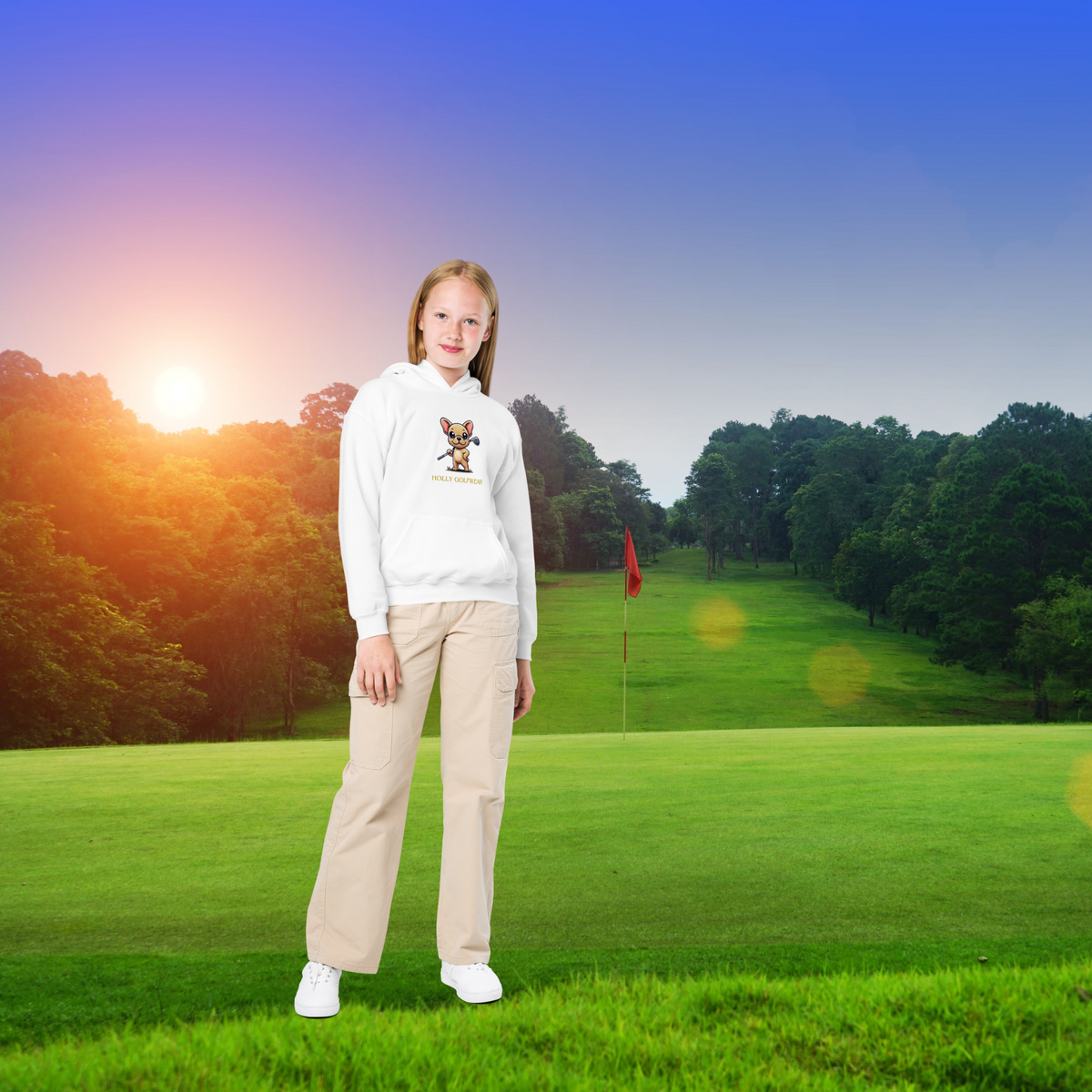 Holly Golfwear Logo Hoodie für Jugendliche