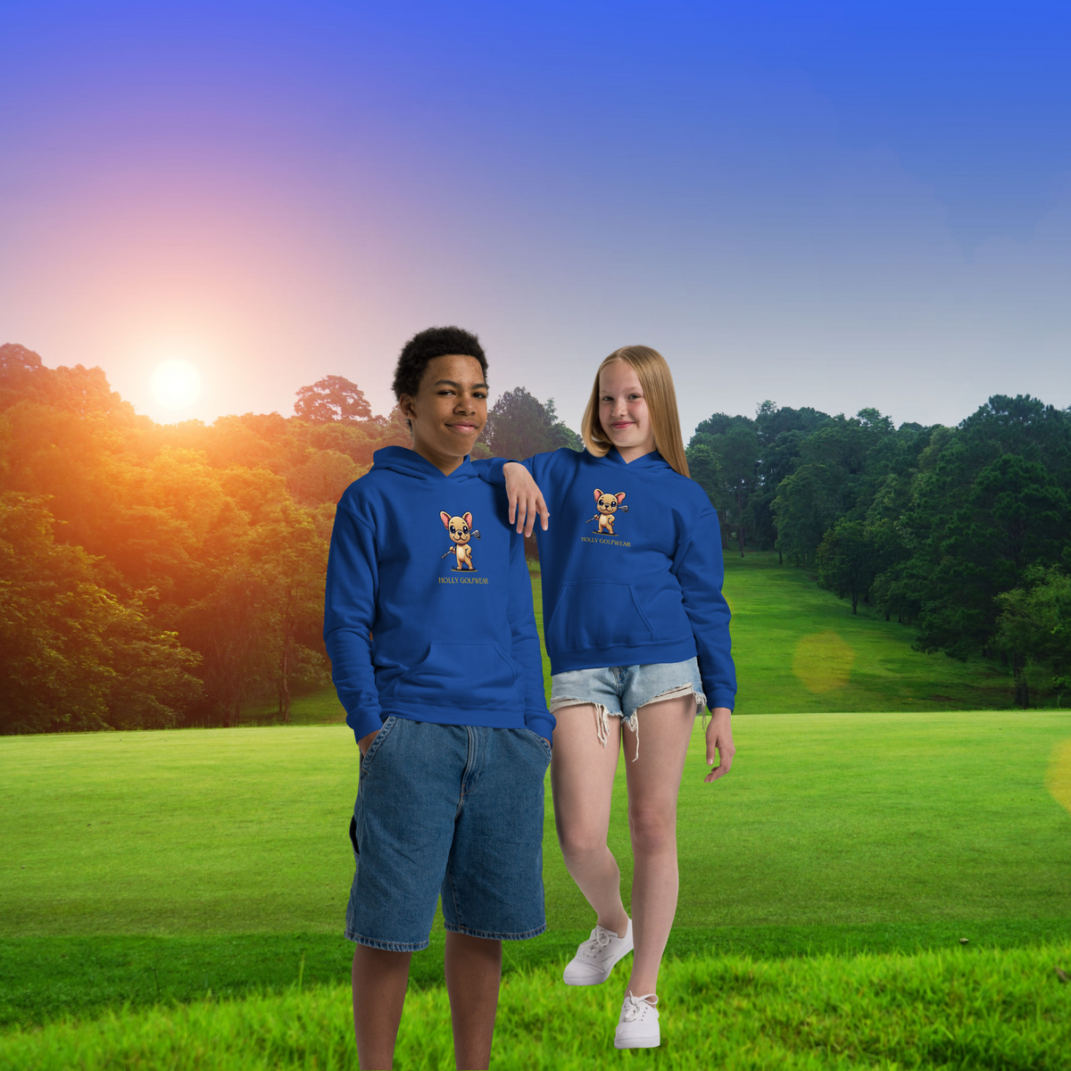 Holly Golfwear Logo Hoodie für Jugendliche