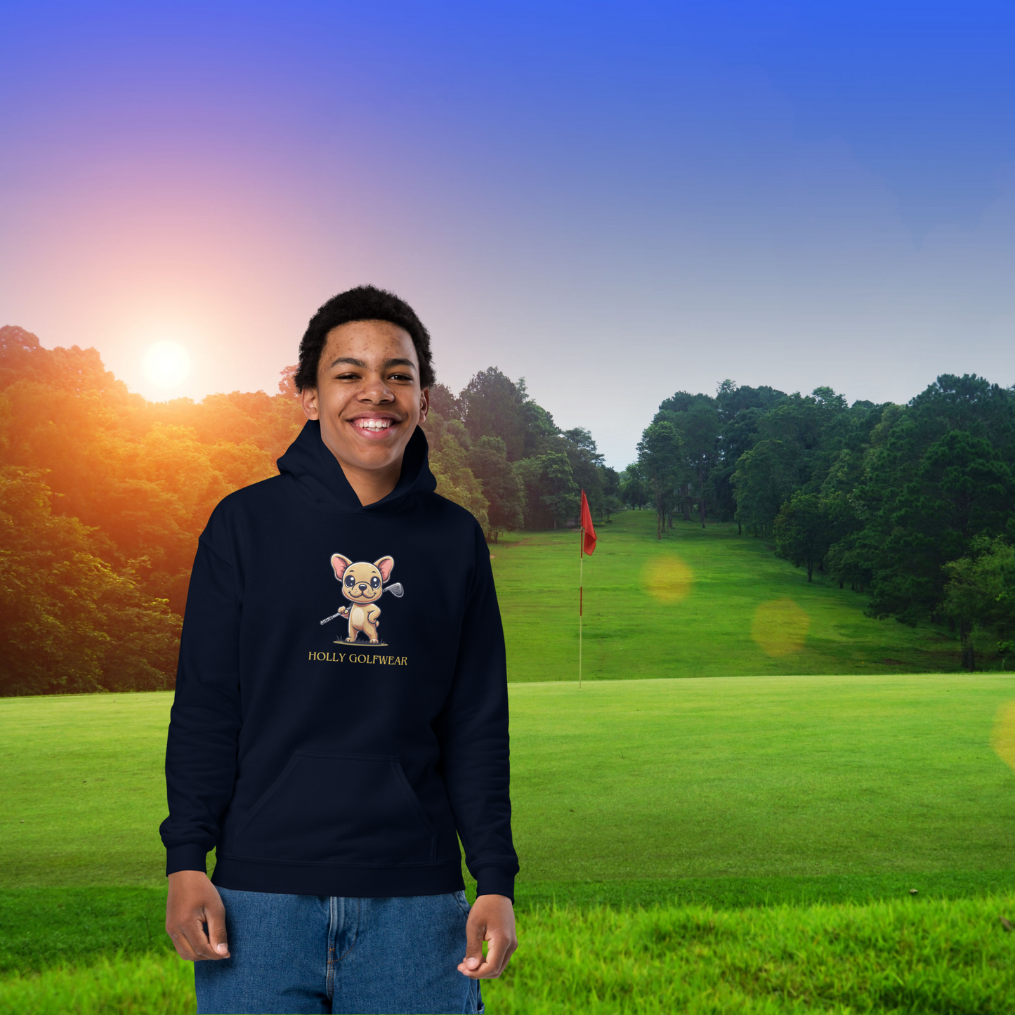 Holly Golfwear Youth Logo Hoodie