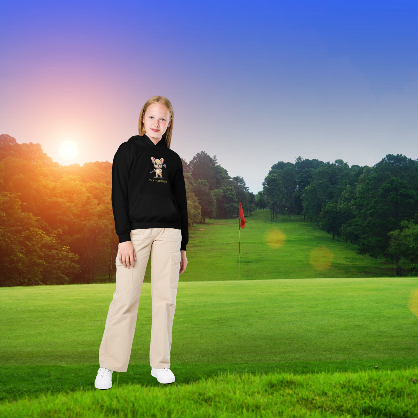 Holly Golfwear Youth Logo Hoodie