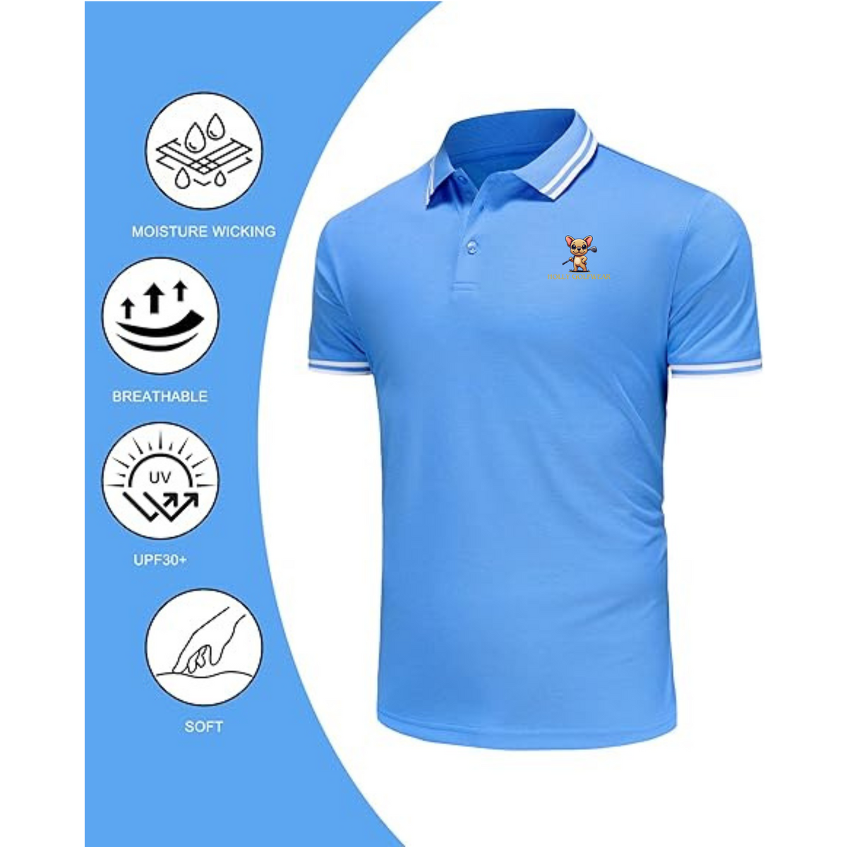 Offizielles Holly Golfwear Team-Polo der Strawberry Tour