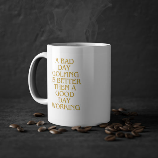 Kaffeetasse "Bad day golfing..."