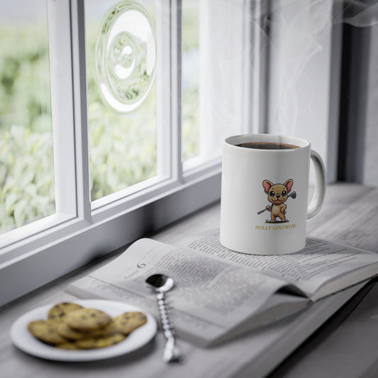 Kaffeetasse mit Logo "Holly Golfwear"