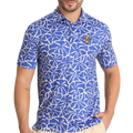 Holly Golfwear Herren Polo, blue flower