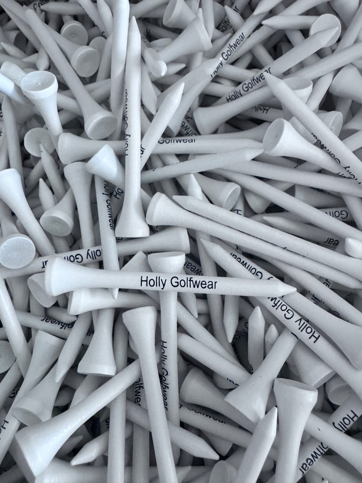 Holly Golfwear wooden tees, biodegradable