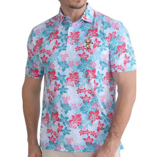 Holly Golfwear Herren Polo, Flower