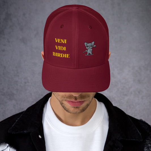Veni Vidi Birdie, Trucker Cap, Cap, Holly Golfwear